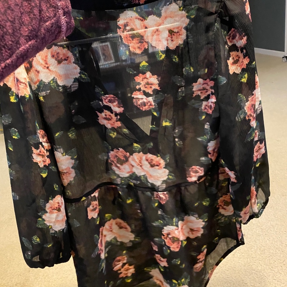 Floral see through top